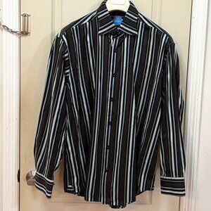 Vluxe by Lucky Nohum Men's Size XL 43-44 100% Cotton L/S, B/D Dress Shirt. Multi